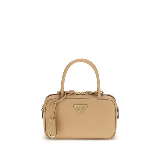 Beige Calf Leather Bos Taurus Handbag