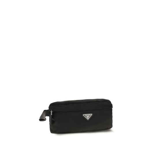 Black Recycled Polyamide Clutch Bag