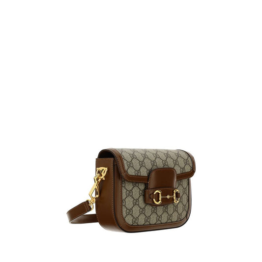 Brown Polyethylene Shoulder Bag