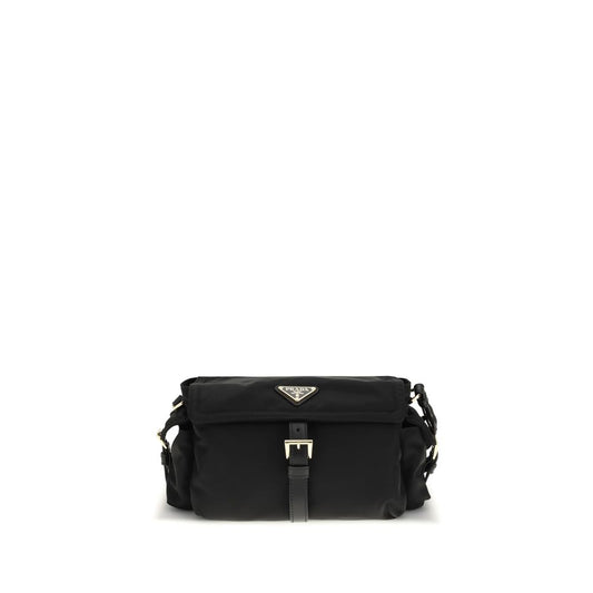 Black Recycled Polyamide Shoulder Bag